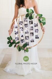 DIY Floral Photo Hoop wedding photo - DIY Floral Photo Hoop