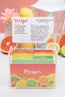 wedding photo - Check Out These Adorable, Citrus Recipe Box Printables!