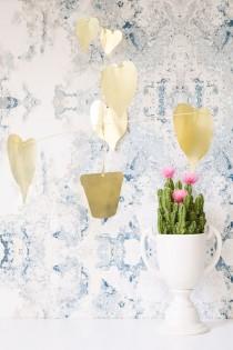 DIY Brass Plant Mobile wedding photo - DIY Brass Plant Mobile