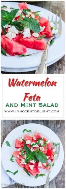 wedding photo - Watermelon Feta And Mint Salad