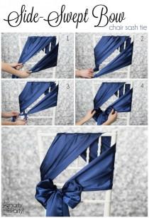 wedding photo - 20 Creative DIY Wedding Chair Ideas With Satin Sash