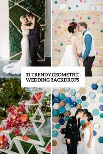 31 Trendy Geometric Wedding Backdrops - Weddingomania wedding photo - 31 Trendy Geometric Wedding Backdrops - Weddingomania