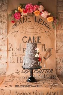 Chalkboard Wedding Shoot With Colorful Florals - Weddingomania wedding photo - Chalkboard Wedding Shoot With Colorful Florals - Weddingomania