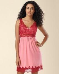 Soma Intimates Geo Scallop Lace Sleep Chemise Peony/Ruby wedding photo - Soma Intimates Geo Scallop Lace Sleep Chemise Peony/Ruby