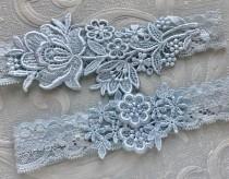 Blue Lace Wedding Garter Set, Blue Garter Set, Lace Garter, Toss Garter, Simple Lace Garters - Available in Ivory or White - "Flora" wedding photo - Blue Lace Wedding Garter Set, Blue Garter Set, Lace Garter, Toss Garter, Simple Lace Garters - Available in Ivory or White - "Flora"