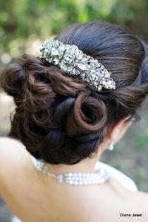 Ivory swarovski Pearls Bridal hair comb Pearl Rhinestone Hair Comb Bridal Pearl Rhinestone Hair Comb Wedding Rhinestone Hair Comb ROSELANI wedding photo - Ivory swarovski Pearls Bridal hair comb Pearl Rhinestone Hair Comb Bridal Pearl Rhinestone Hair Comb Wedding Rhinestone Hair Comb ROSELANI