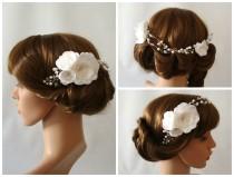 Flower Bridal Headpiece in Silver, Wedding Headpiece, Bridal Floral Headpiece, Wedding Hair Vine, Floral Hair Piece, Bridal Hair Vine - Lia wedding photo - Flower Bridal Headpiece in Silver, Wedding Headpiece, Bridal Floral Headpiece, Wedding Hair Vine, Floral Hair Piece, Bridal Hair Vine - Lia