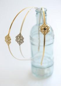 Gold Hair band - Bridal hairband - Gold hair Accessories - filigree Hair Band - Silver HairBand - Wedding Hair Jewelry - wedding head piece wedding photo - Gold Hair band - Bridal hairband - Gold hair Accessories - filigree Hair Band - Silver HairBand - Wedding Hair Jewelry - wedding head piece
