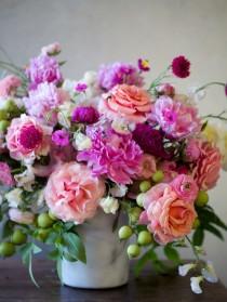 Garden Series: Peony And Walnut Centerpiece wedding photo - Garden Series: Peony And Walnut Centerpiece