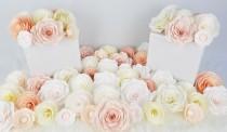 wedding photo -  DIY flower wall, Paper floral wall flowers, Build your own flower wall, DIY photo prop, DIY backdrop, Wall flowers - $235.00 USD