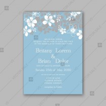 wedding photo -  Daisy wedding invitation or card with tropical floral background
