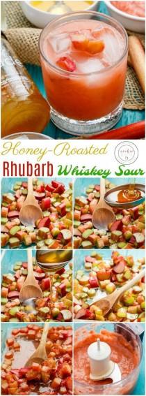 Honey-Roasted Rhubarb Whiskey Sour wedding photo - Honey-Roasted Rhubarb Whiskey Sour