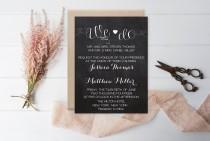 wedding photo -  Chalkboard We Do Wedding Invitation Template - Chalkboard Heart Wedding Invitation - DIY Printable - Editable PDF Templates - DIY You Print - $12.00 USD
