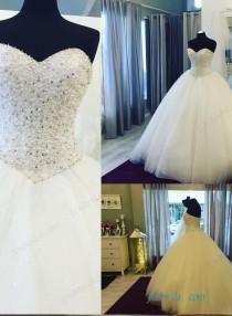 wedding photo -  Stunning beaded bodice princess ball gown wedding dress