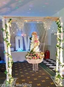 Details About Stunning Sparkling Crystal Chandelier Suspended Swing Wedding Cake Stand wedding photo - Details About Stunning Sparkling Crystal Chandelier Suspended Swing Wedding Cake Stand