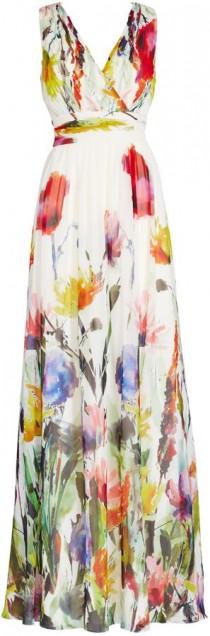 Rent The Runway - Badgley Mischka Painted Petals Maxi Dress wedding photo - Rent The Runway - Badgley Mischka Painted Petals Maxi Dress