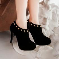 Flock Rivets Platform Pumps High Heel Wedding Shoes 8427 wedding photo - Flock Rivets Platform Pumps High Heel Wedding Shoes 8427