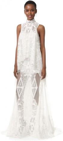 Jonathan Simkhai Layered Lace Gown wedding photo - Jonathan Simkhai Layered Lace Gown