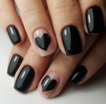 16 Ideas For Black Nail Polish That You'll Love If You Have A Cold, Black Heart wedding photo - 16 Ideas For Black Nail Polish That You'll Love If You Have A Cold, Black Heart