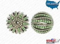 Round Shape Tsavorite and Diamond Silver Ball Bead with 925 Silver and Natural GemStone Tsavorite and Diamond, Diamond Findings, New designs wedding photo - Round Shape Tsavorite and Diamond Silver Ball Bead with 925 Silver and Natural GemStone Tsavorite and Diamond, Diamond Findings, New designs