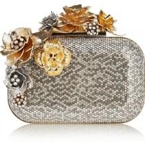 Jimmy Choo Cloud Swarovski Crystal-embellished Metal Clutch wedding photo - Jimmy Choo Cloud Swarovski Crystal-embellished Metal Clutch