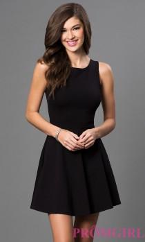 Sleeveless Little Black Dress With Cut Out Back wedding photo - Sleeveless Little Black Dress With Cut Out Back