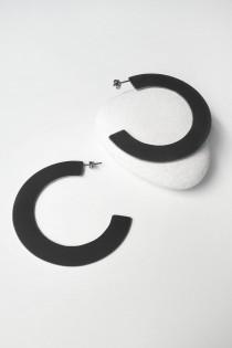 Large Hoop Earrings, Minimalist Hoop Earrings, Black Platinum Hoop Earrings,Thick Hoop Earrings,Geometric Earrings, Open Hoop Earrings wedding photo - Large Hoop Earrings, Minimalist Hoop Earrings, Black Platinum Hoop Earrings,Thick Hoop Earrings,Geometric Earrings, Open Hoop Earrings