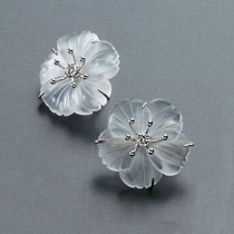 Russell Trusso Rock Crystal Earrings With Diamonds wedding photo - Russell Trusso Rock Crystal Earrings With Diamonds