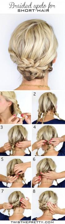 12 Pretty Braided Hairstyles For Short Hair wedding photo - 12 Pretty Braided Hairstyles For Short Hair