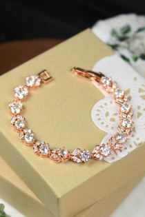 Clear Crystal ROSE GOLD Wedding Jewelry Bridesmaid Gift Bridesmaid Jewelry Bridal Jewelry Drop Earrings Cubic Dangle Earring,bridesmaid Gift wedding photo - Clear Crystal ROSE GOLD Wedding Jewelry Bridesmaid Gift Bridesmaid Jewelry Bridal Jewelry Drop Earrings Cubic Dangle Earring,bridesmaid Gift