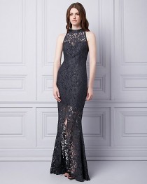 Lace Mock Neck Gown wedding photo - Lace Mock Neck Gown