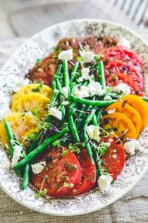 Heirloom Tomato Salad With Green Beans And Chevre wedding photo - Heirloom Tomato Salad With Green Beans And Chevre