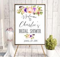 wedding photo -  Countdown Bridal Shower Printable Welcome Sign Bridal Shower decoration Instant Download Bridal Shower banner Welcome Sign Shower idbs19 - $10.00 USD
