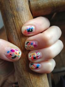 Colors on Clear Nail Polish wedding photo - Colors on Clear Nail Polish