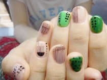 Green and Black Nail Art wedding photo - Green and Black Nail Art