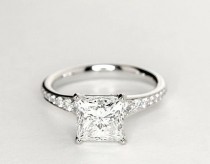 2.10 CT Princess Cut E/VVS1 Engagement Rings 925 Solid Sterling Silver Jewelry wedding photo - 2.10 CT Princess Cut E/VVS1 Engagement Rings 925 Solid Sterling Silver Jewelry