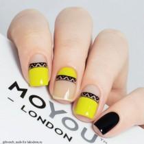 Black & Yellow Nail Art wedding photo - Black & Yellow Nail Art