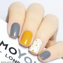 Grey Yellow Nail Art wedding photo - Grey Yellow Nail Art