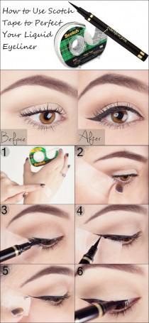 Daily Fash For Fashion : How To Use Scotch Tape To Perfect Your Liquid Eyeliner wedding photo - Daily Fash For Fashion : How To Use Scotch Tape To Perfect Your Liquid Eyeliner