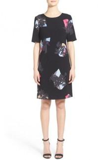 Women's Ellen Tracy Floral Print Shift Dress wedding photo - Women's Ellen Tracy Floral Print Shift Dress