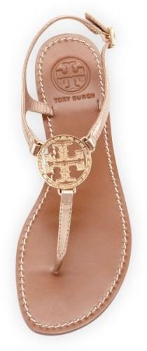 Tory Burch Gold Violet Logo Thong Sandal Rose Gold wedding photo - Tory Burch Gold Violet Logo Thong Sandal Rose Gold