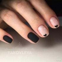 Tiny Black Hearts Nail Art wedding photo - Tiny Black Hearts Nail Art