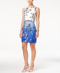 Ivanka Trump Sleeveless Floral-Print Popover Dress - Ivanka Trump - Women - Macy's wedding photo - Ivanka Trump Sleeveless Floral-Print Popover Dress - Ivanka Trump - Women - Macy's