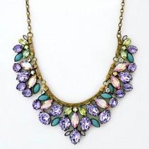 Spring Rain Bib Statement Necklace wedding photo - Spring Rain Bib Statement Necklace