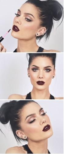 Smokey Eyes and Dark Lips wedding photo - Smokey Eyes and Dark Lips