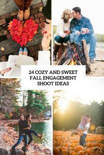 wedding photo - 24 Cozy And Sweet Fall Engagement Shoot Ideas - Weddingomania