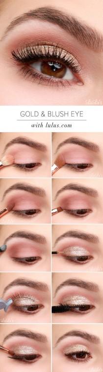 Gold And Blush Eye Tutorial wedding photo - Gold And Blush Eye Tutorial