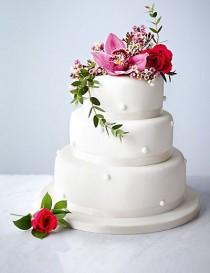 wedding photo - Romantic Pearl Assorted Wedding Cake (White Icing)