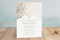 "Black Tie Wedding" - Customizable Foil-pressed Wedding Invitations In Gold By Chris Griffith wedding photo - "Black Tie Wedding" - Customizable Foil-pressed Wedding Invitations In Gold By Chris Griffith