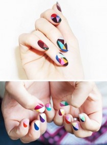 Geometric nails wedding photo - Geometric nails